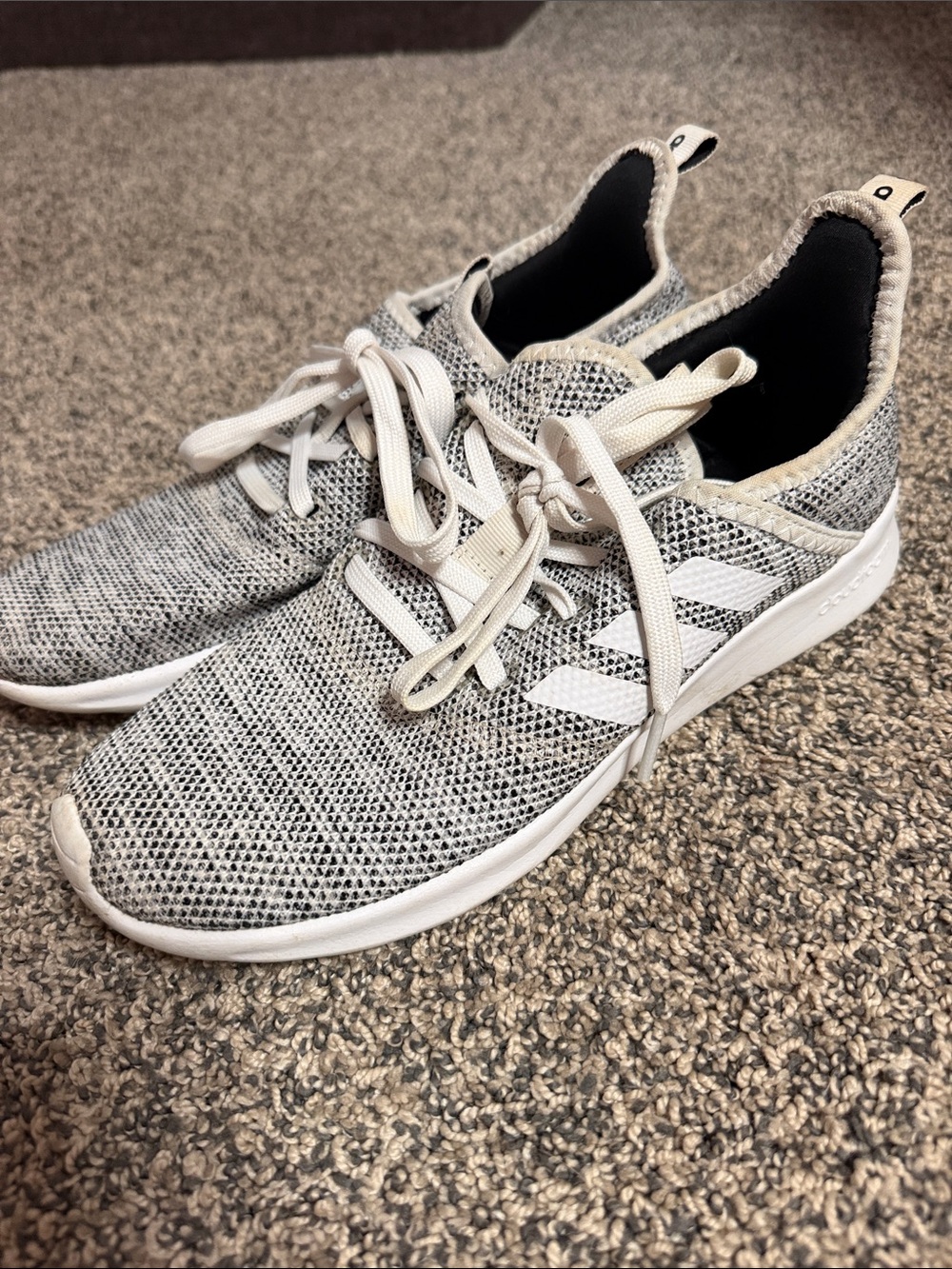 adidas Lightweight Knit Low-Top Sneakers - White/Gray